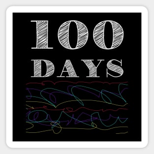 Happy 100 Days Baek-il Birthday Man Yue Celebration Time in Office 100th Day School Anniversary Sticker